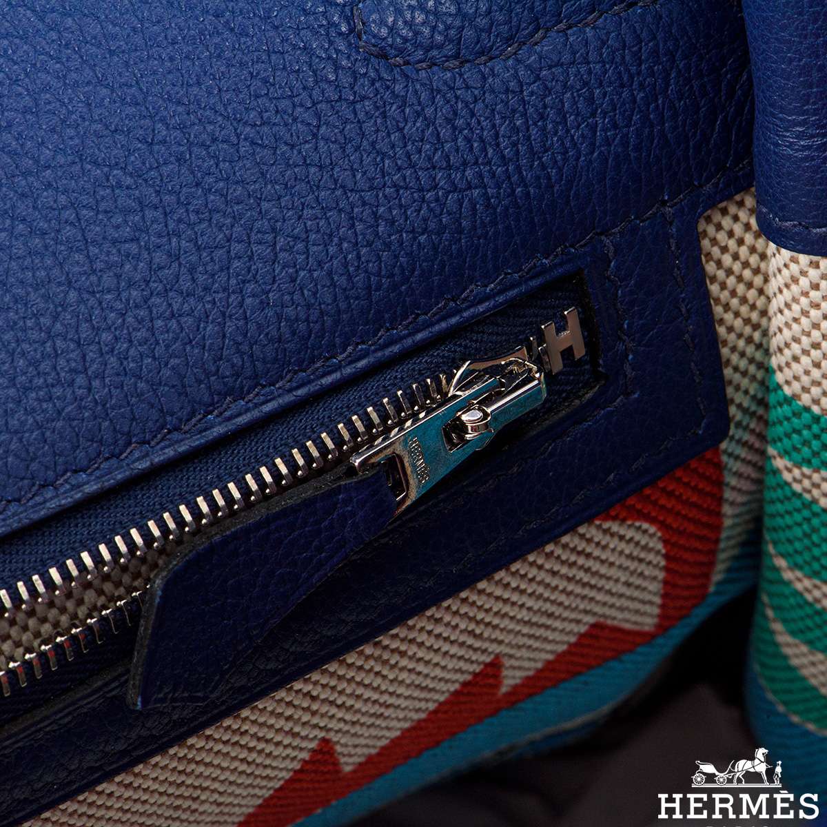 Rare Hermes Blue Sapphire Taurillon Novillo Sea Surf & Fun Birkin